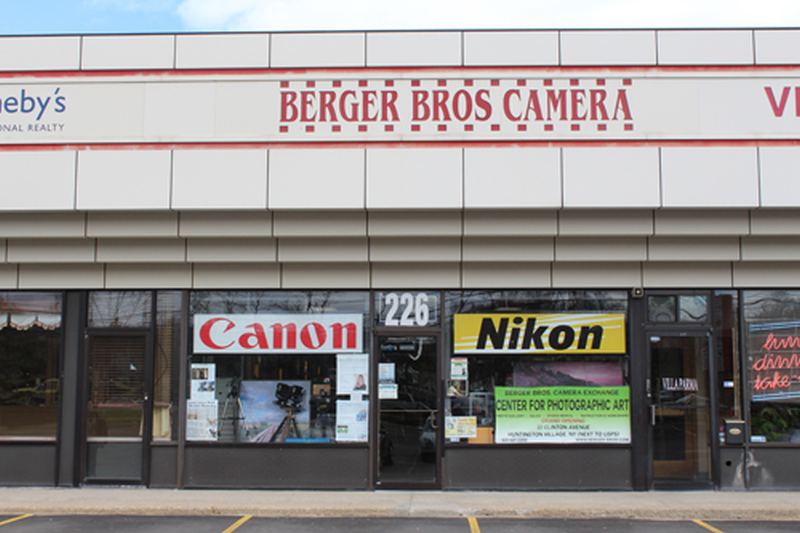 Berger Brothers Camera store front in Syosset, NY.