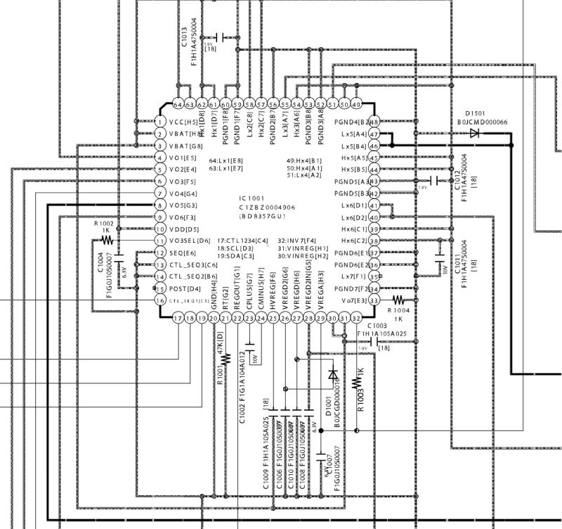 GH5 schematic diagram of chip C1001 Fan Out.